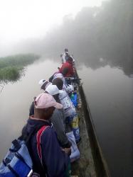 Bolengetenge en campagne sur la rivière Lokombe, Isangi, dec 2018