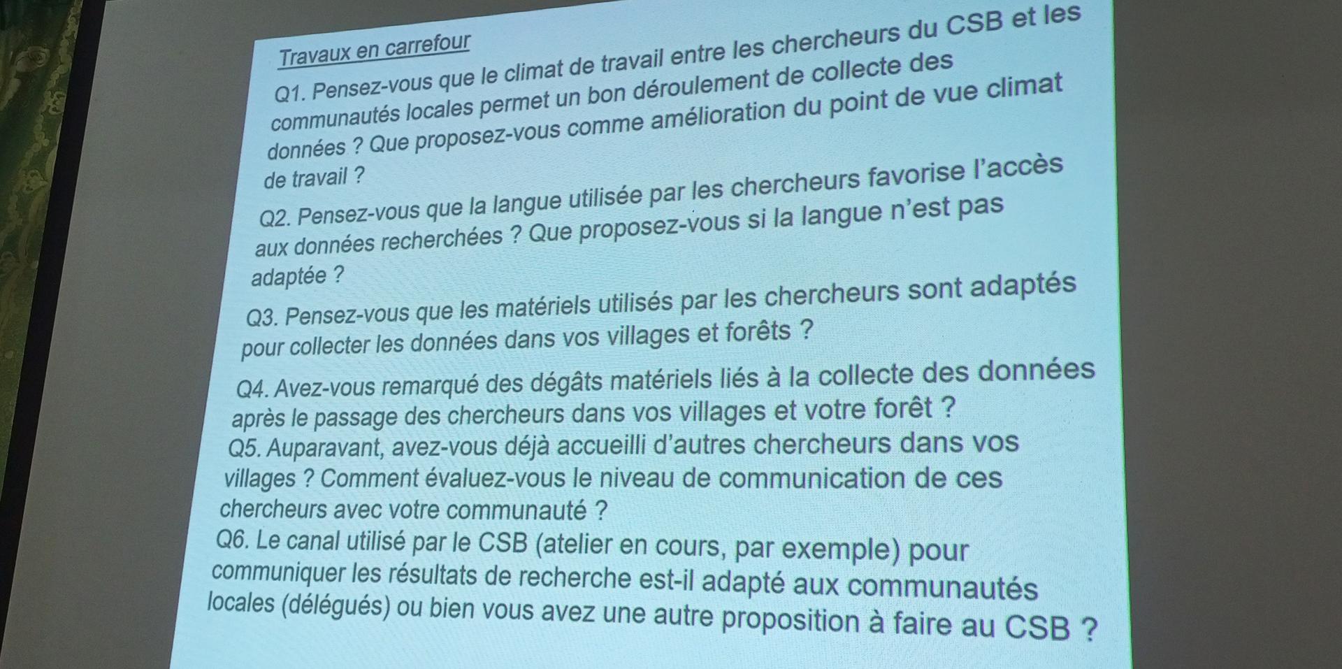 Kisangani, CSB, 17 avril 2024, restitution biomonito