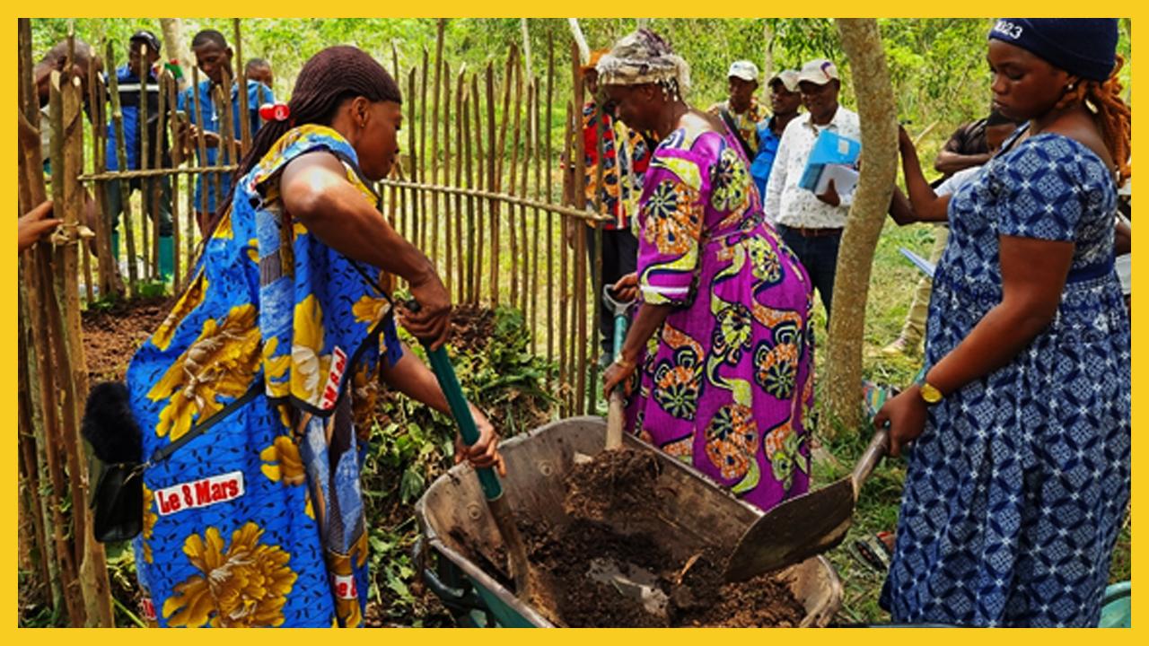 PRODUCTION DE COMPOST LORS D’UNE JOURNEE CHAMPETRE ORGANISEE A YANGAMBI